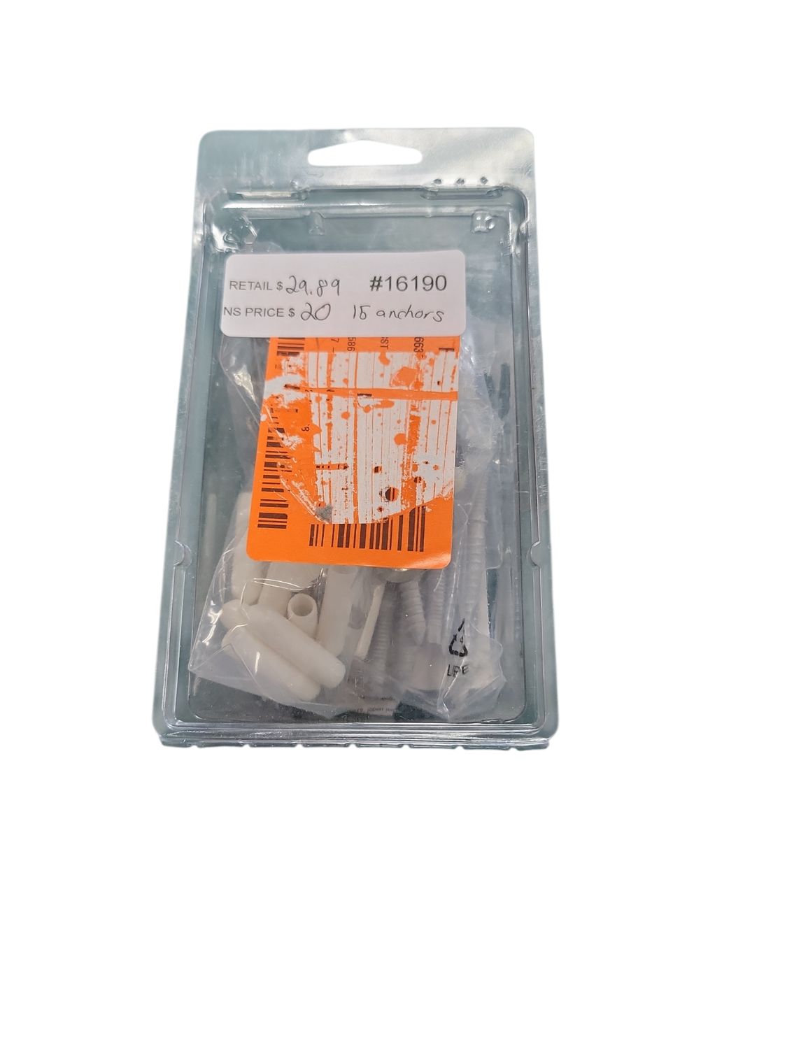 Tapcon 1/4 in. x 2-1/4 in. Hex Nut White Concrete Anchor Storm Guard Hurricane Anchoring Kit (25-Piece) 35235