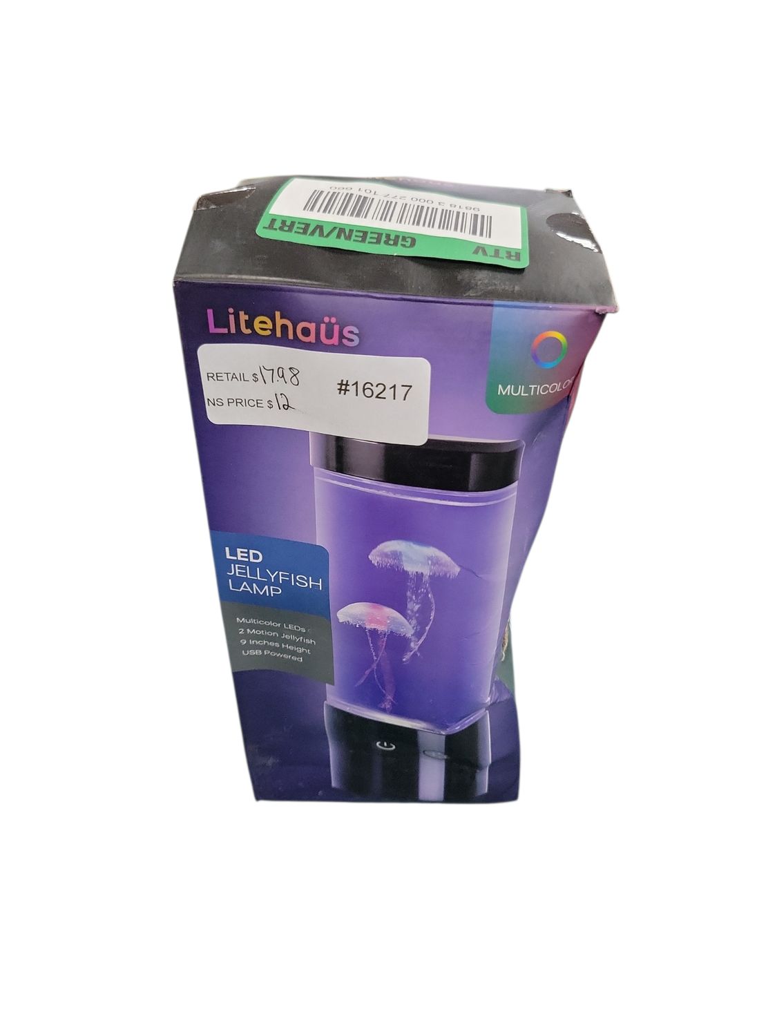 Litehaus 9 in. Black Indoor Jellyfish Table Lamp with RGB LEDLH-ML002-999