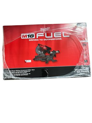 Milwaukee M18 FUEL 18V Lithium-Ion Brushless Cordless 7-1/4 in. Dual Bevel Sliding Compound Miter Saw (Tool-Only) 2733-20   .