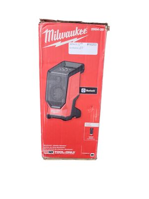 Milwaukee M18 18V Lithium-Ion Cordless Wireless Bluetooth Jobsite Speaker (Tool-Only) 2954-20 .