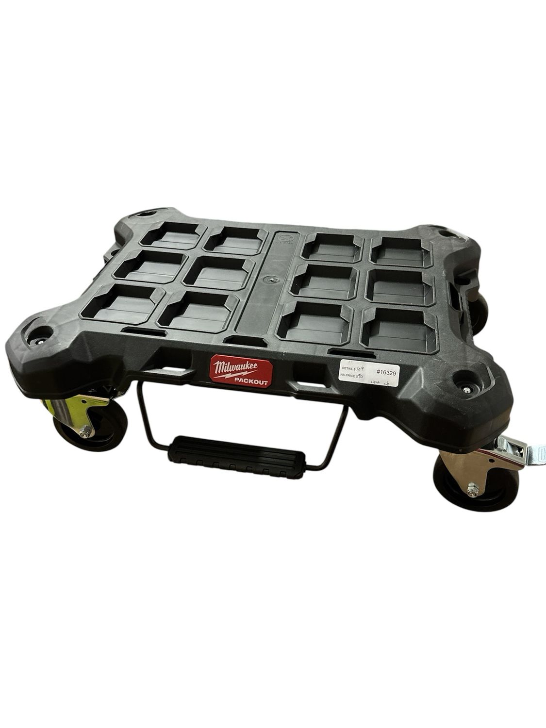 Milwaukee PACKOUT Dolly 24 in. x 18 in. Black Multi-Purpose Utility Tool Cart 48-22-8410 .