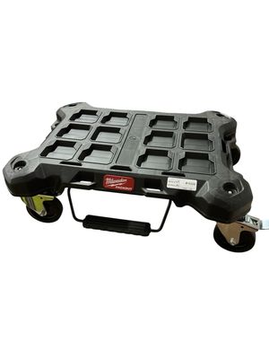 Milwaukee PACKOUT Dolly 24 in. x 18 in. Black Multi-Purpose Utility Tool Cart 48-22-8410 .