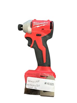 Milwaukee M18 18V Lithium-Ion Brushless Cordless 1/4 in. Compact Impact Driver (Tool Only) 3650-20  .
