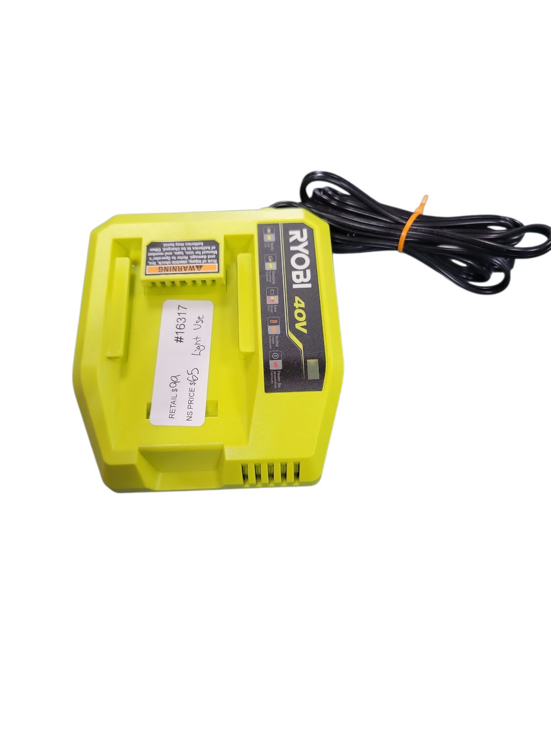 RYOBI 40V Lithium-Ion Fast Charger OP408A .