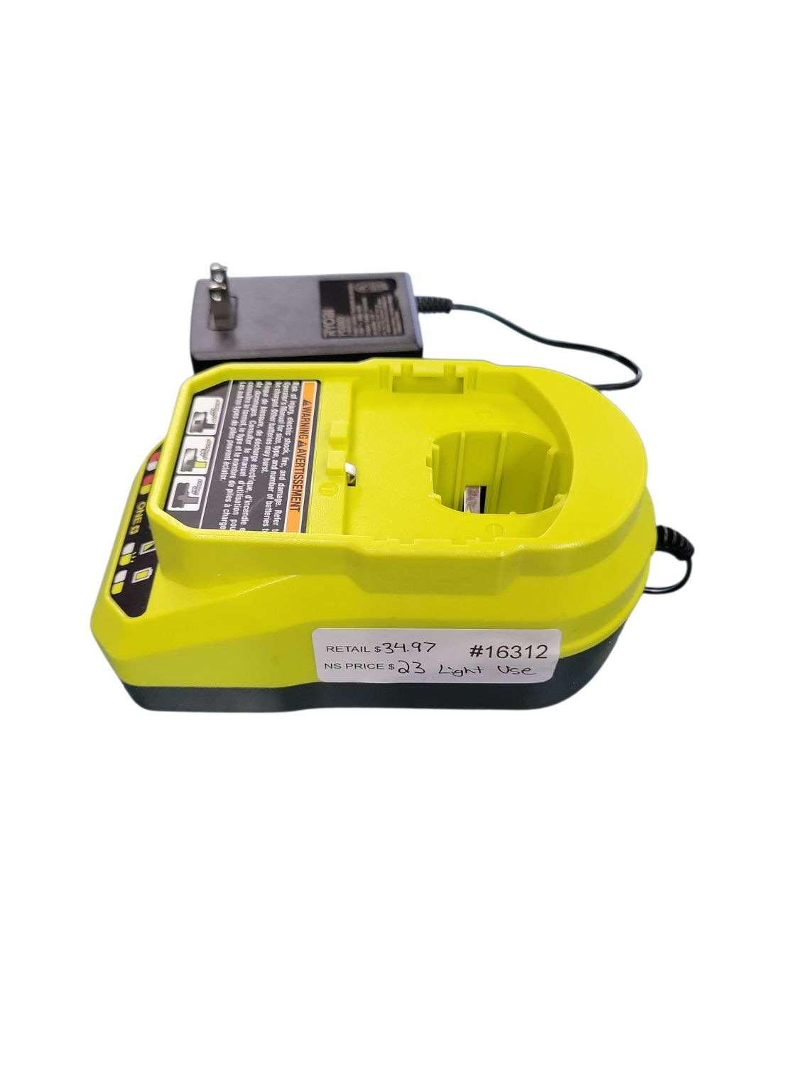 RYOBI ONE+ 18V Lithium-Ion Charger PCG002 .....