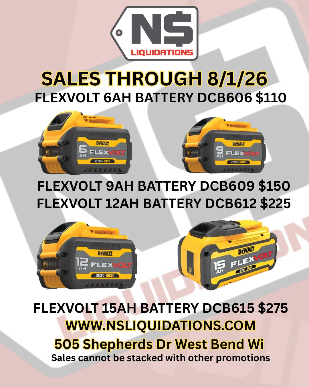 Dewalt Sales Thru 08/31/26