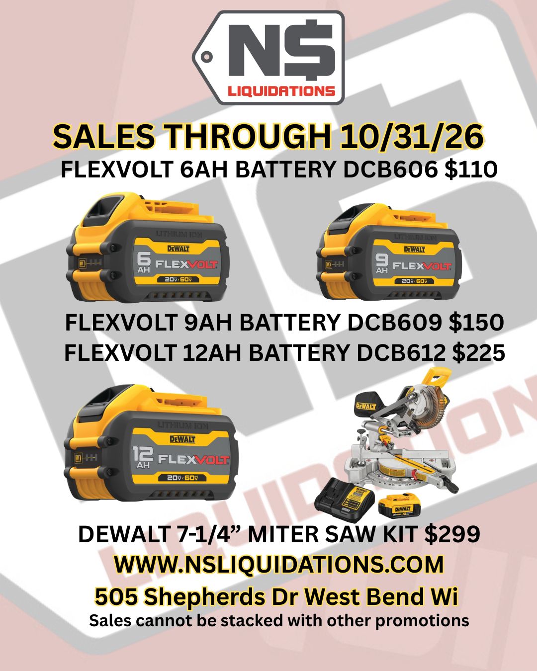 Dewalt Sales Thru 10/31/26