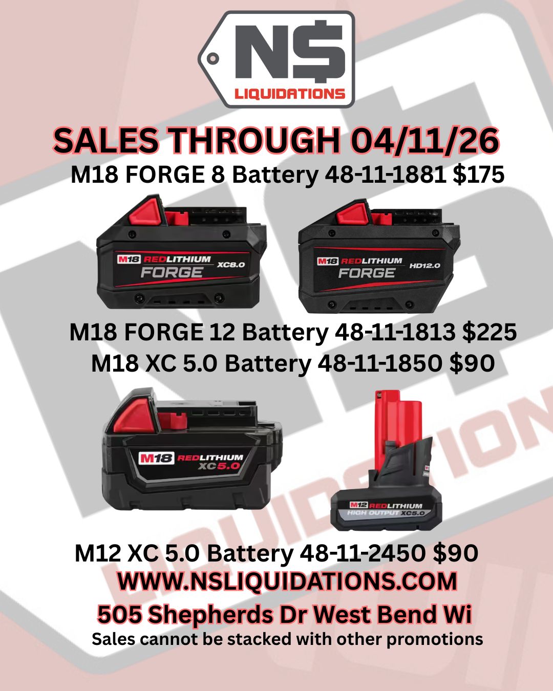 Milwaukee Sales Thru 4/11/26