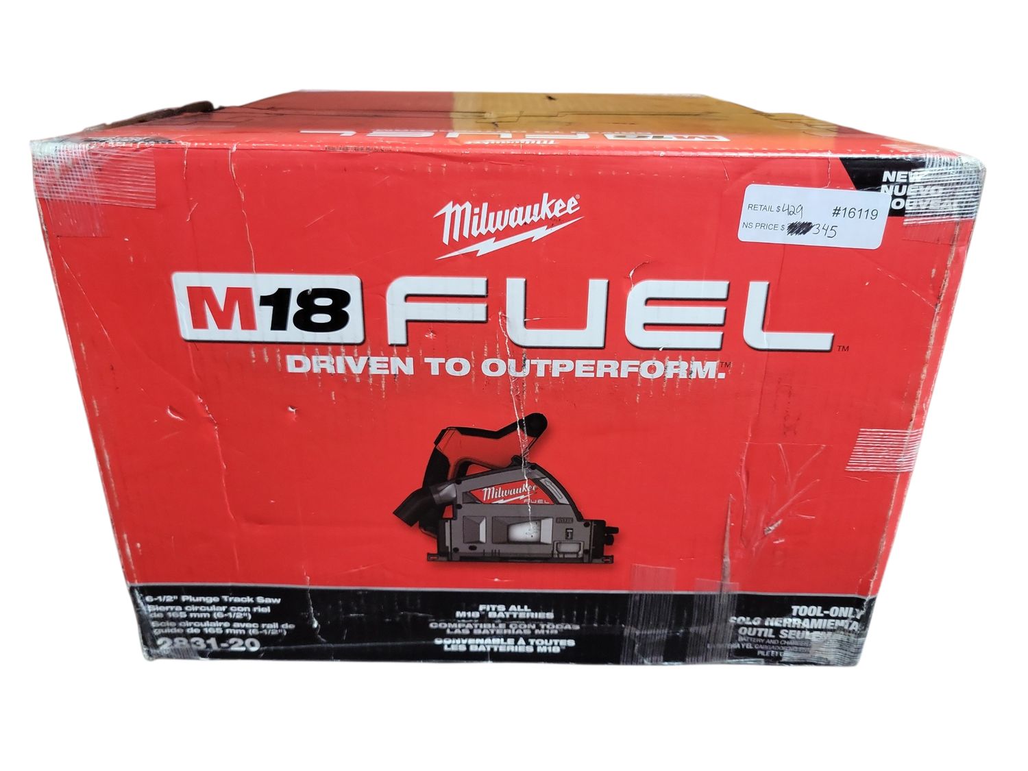 Milwaukee M18 FUEL 18V Lithium-Ion Cordless Brushless 6-1/2 in. Plunge Cut Track Saw (Tool-Only) 2831-20 .