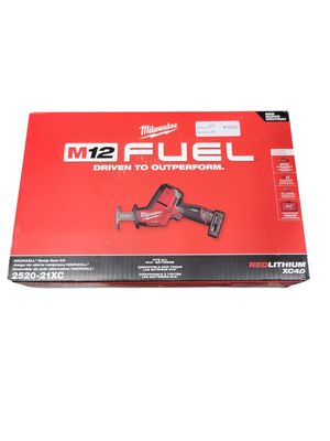 Milwaukee M12 FUEL 12V Lithium-Ion Brushless Cordless HACKZALL Reciprocating Saw Kit w/ One 4.0Ah Batteries Charger &amp; Tool Bag 2520-21XC