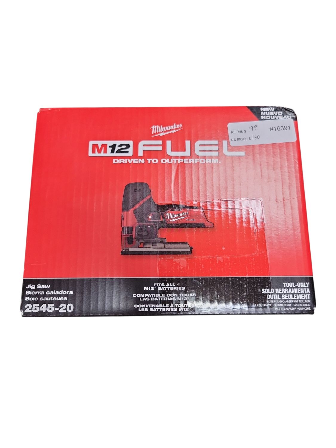 Milwaukee M12 12V Fuel Lithium-Ion Cordless Jig Saw (Tool-Only) 2545-20 .