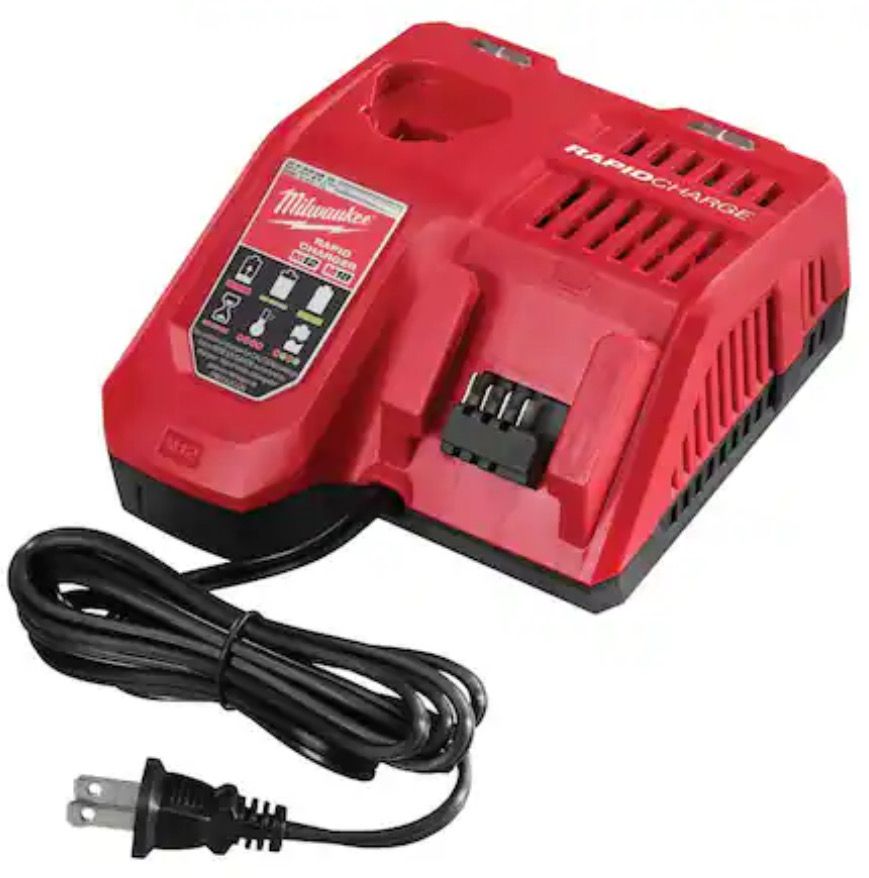 Milwaukee M12 and M18 12-Volt/18-Volt Lithium-Ion Multi-Voltage Rapid Battery Charger 48-59-1808     .