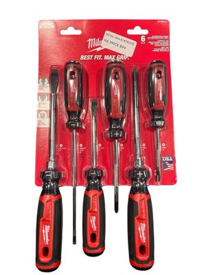 Milwaukee Multi-Bit Screwdriver Set with Cushion Grip (6 Piece) MT200-6