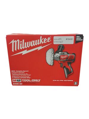 Milwaukee M12 12V Lithium-Ion Cordless Variable Speed Polisher/Sander (Tool-Only) 2438-20