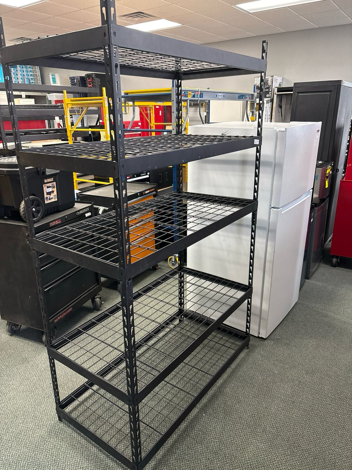 Husky 5-Shelf Metal Heavy-Duty Adjustable Garage Storage Shelving Unit in Black (48 in. W x 78 in. H x 24 in. D) N3R482478W5B