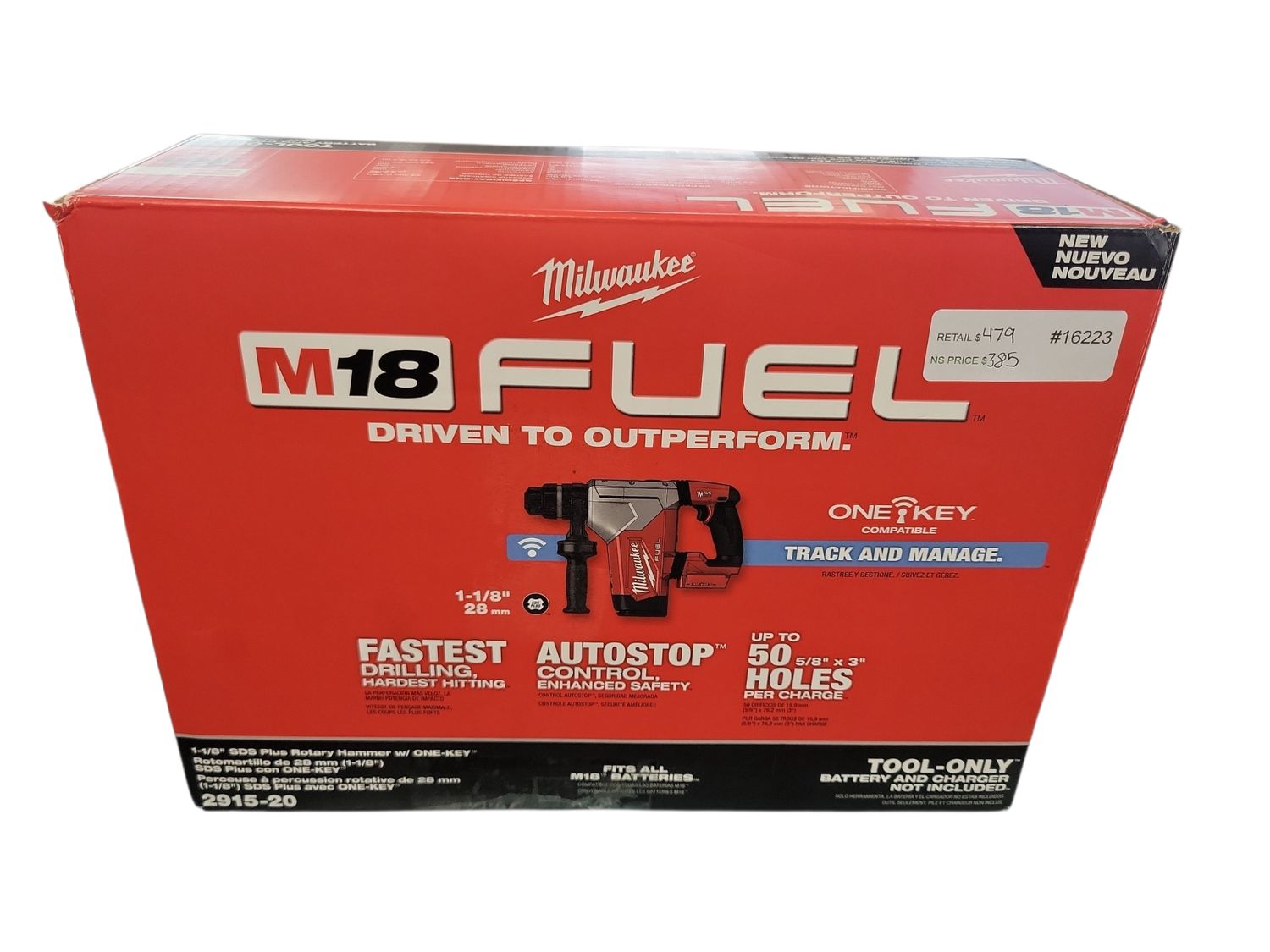 Milwaukee M18 FUEL 18V Lithium-Ion Brushless Cordless SDS-Plus 1-1/8 in. Rotary Hammer Drill (Tool-Only) 2915-20 .