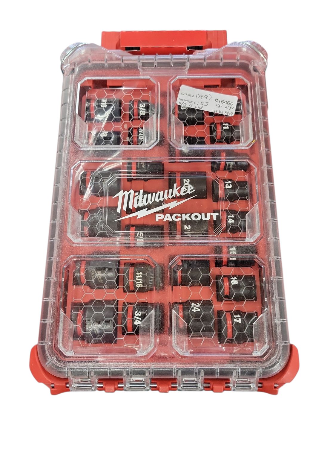 Milwaukee SHOCKWAVE Impact-Duty 1/2 in. Drive Metric and SAE Standard Impact PACKOUT Socket Set (27-Piece) 49-22-6804