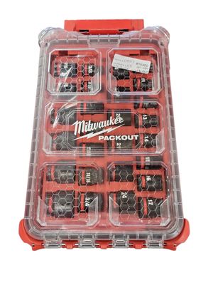 Milwaukee SHOCKWAVE Impact-Duty 1/2 in. Drive Metric and SAE Standard Impact PACKOUT Socket Set (27-Piece) 49-22-6804