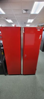 Husky Ready-to-Assemble 48 in. W x 72 in. H x 18.3 in. D 24-Gauge 3-Shelf Steel Freestanding Cabinet in Red G4802TR-US