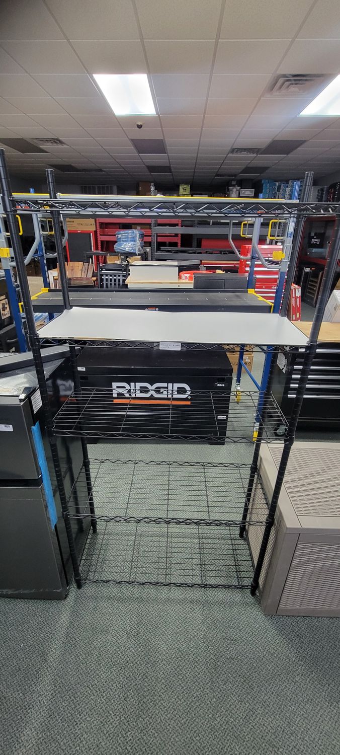 EZPEAKS Black 5-Tier Heavy Duty Metal Wire Garage Storage Shelving Unit 1 in. Pole (36 in. W x 72 in. H x 14 in. D)