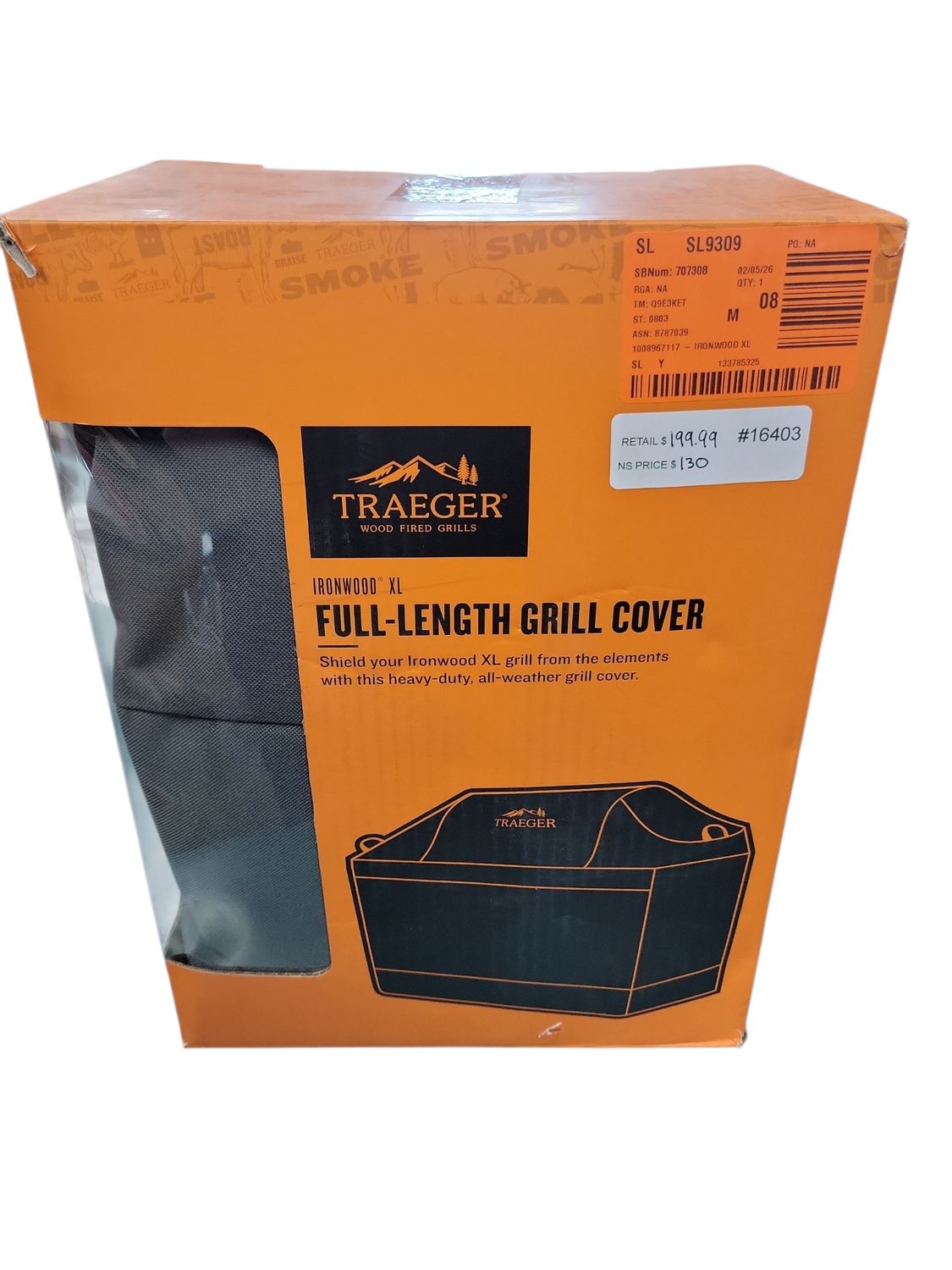 Traeger Full Length Grill Cover for Ironwood XL BAC658