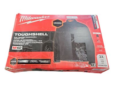Milwaukee Men's 2X-Large M12 12-Volt Lithium-Ion Cordless Tough Shell Black Heated Jacket with (1) 3.0 Ah Battery and Charger M100B-212X