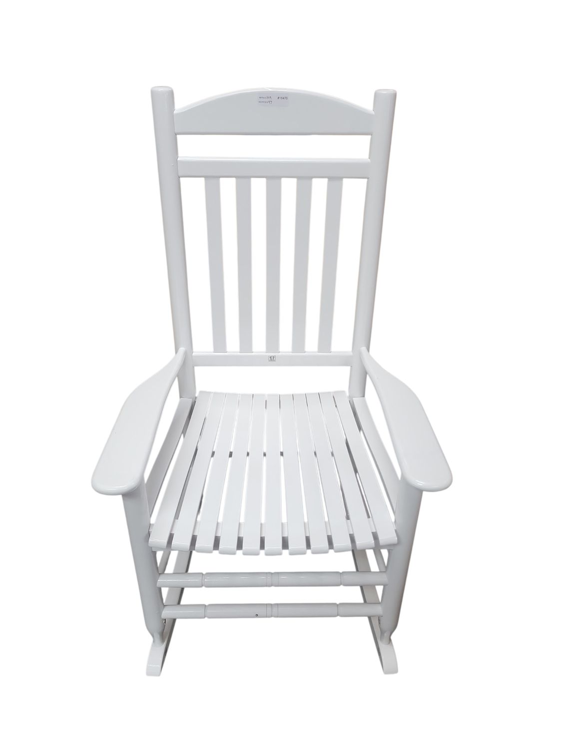 Hampton Bay Glossy White Wood Outdoor Rocking Chair IT-130828W