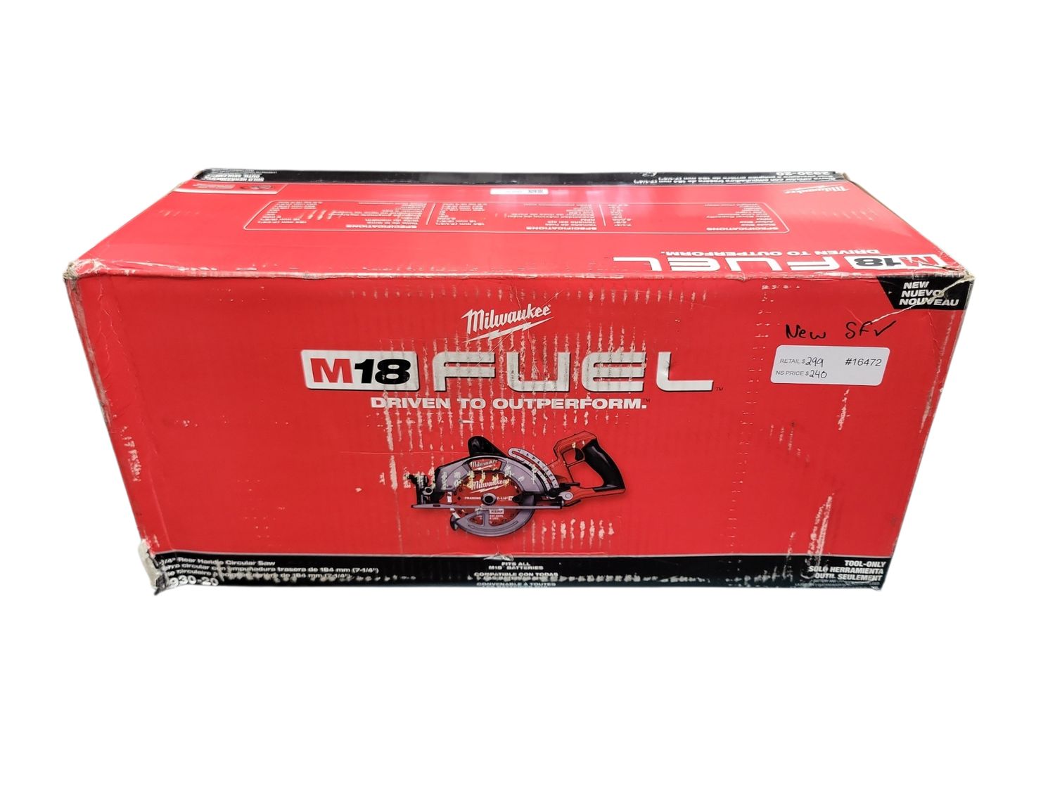 Milwaukee M18 FUEL 18V Lithium-Ion Cordless 7-1/4 in. Rear Handle Circular Saw (Tool-Only) 2930-20 .