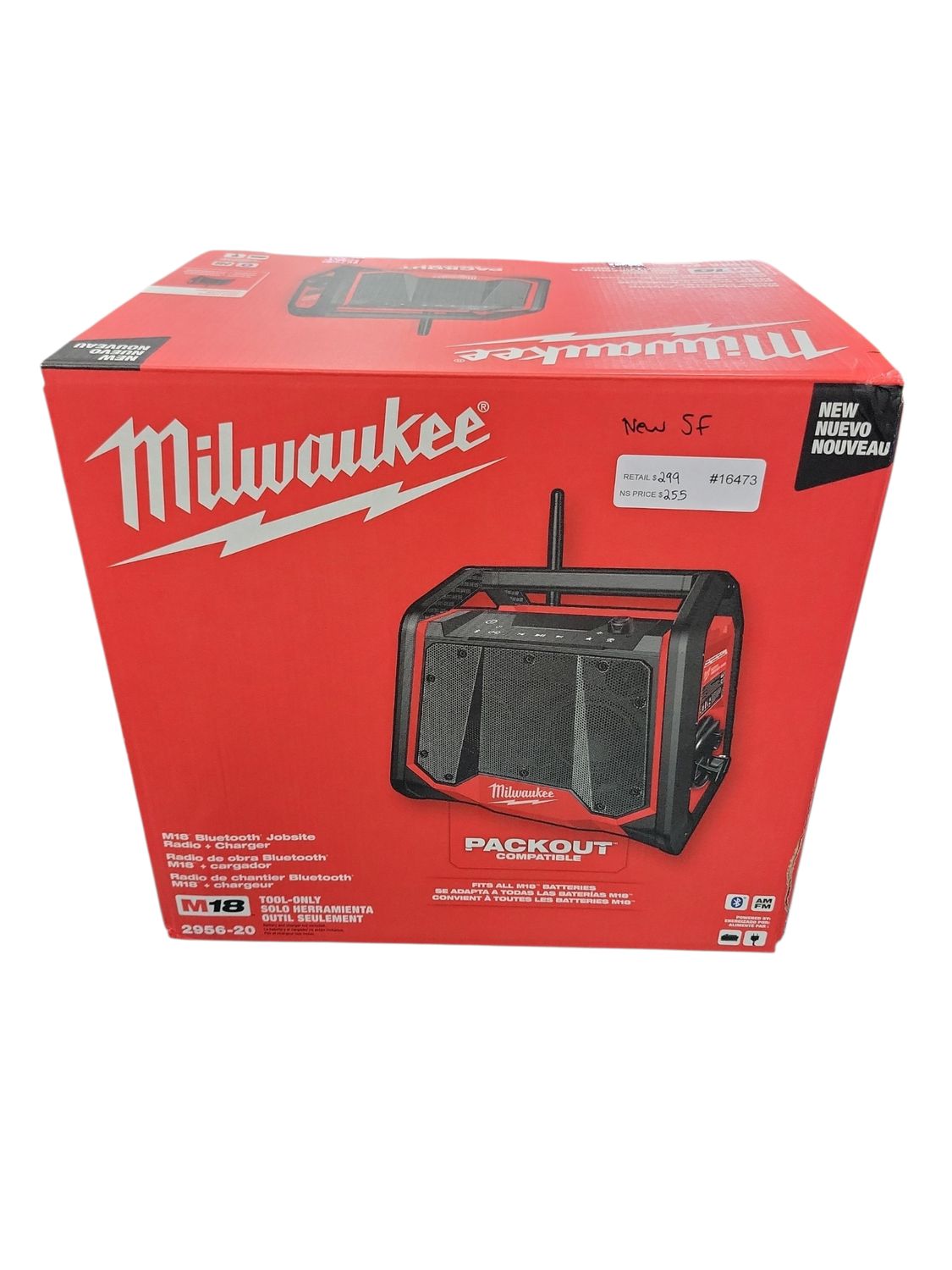 Milwaukee M18 Lithium-Ion Cordless PACKOUT Jobsite Radio/Speaker with Built-In Charger 2956-20