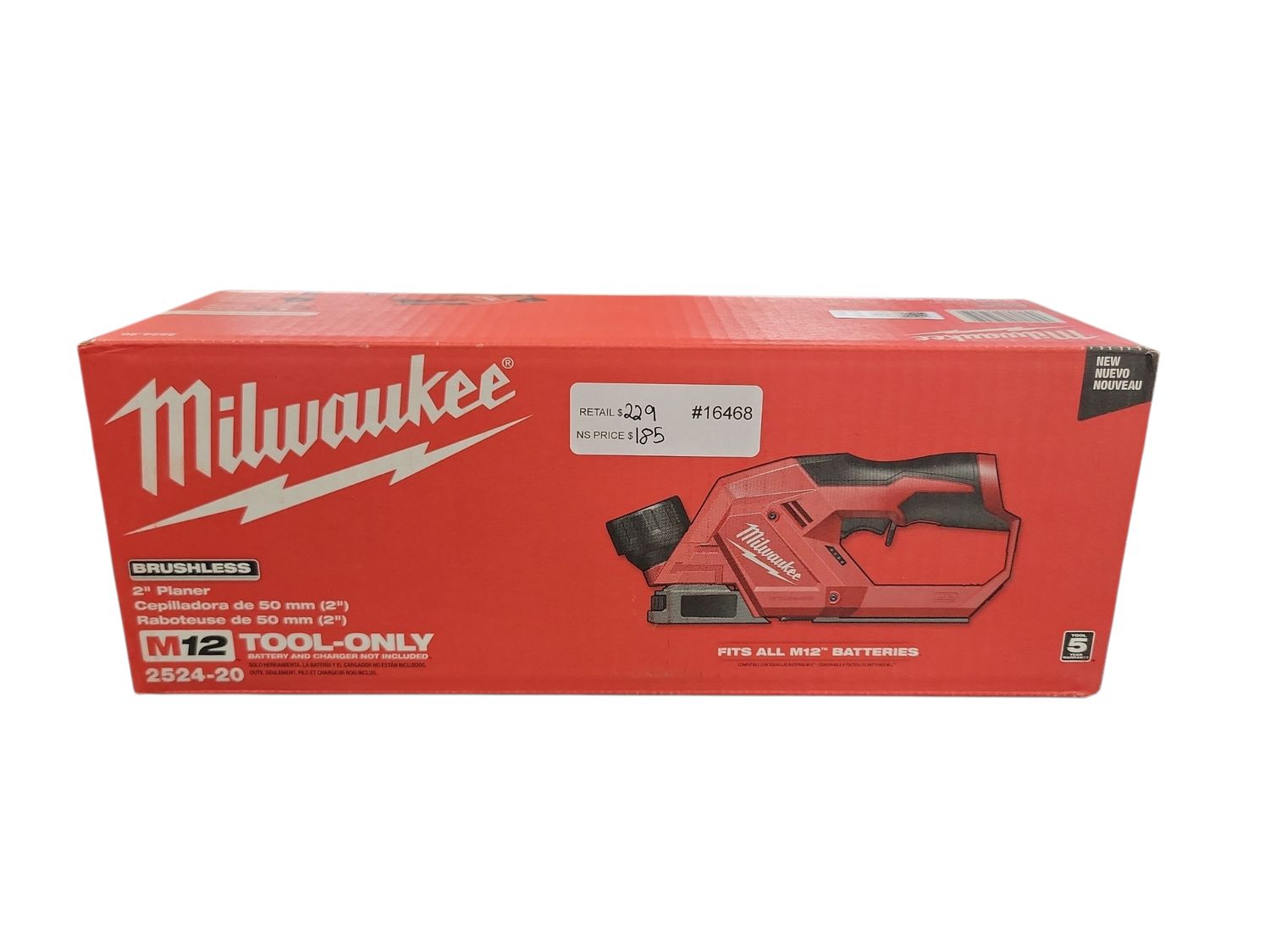 Milwaukee M12 12V Lithium-Ion Brushless Cordless 2 in. Planer (Tool-Only) 2524-20 .