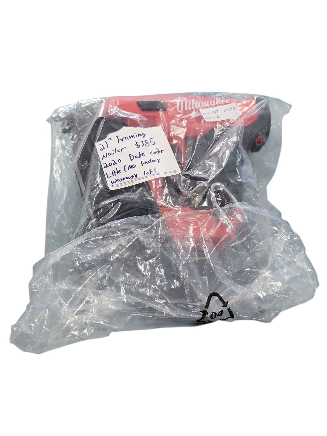 Milwaukee M18 FUEL 3-1/2 in. 18-Volt 21-Degree Lithium-Ion Brushless Cordless Framing Nailer (Tool-Only) 2744-20 .