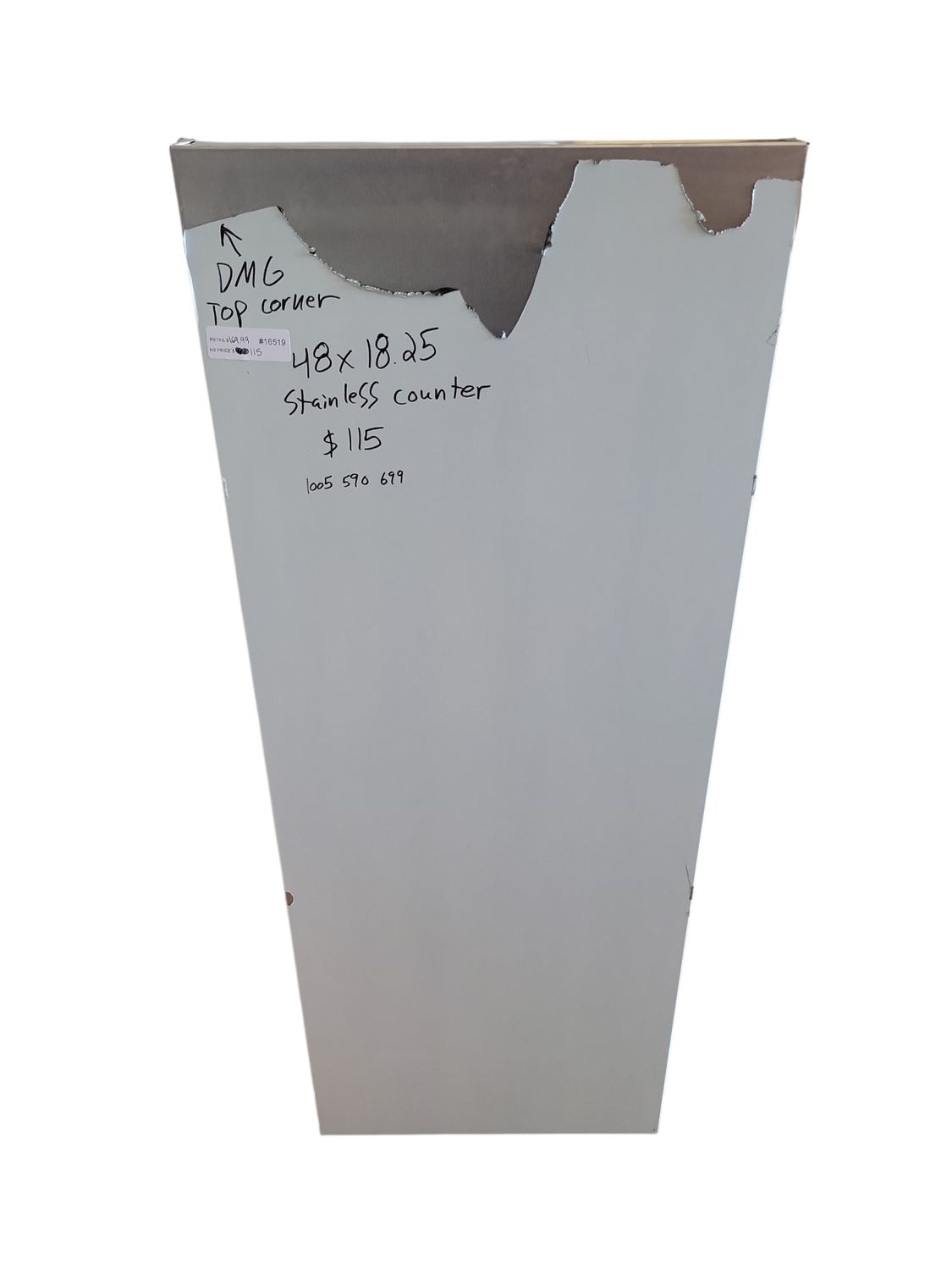 Husky 48 in. W x 18 in. D Stainless Steel Workbench Top for Regular Duty Welded Steel Garage Storage System G4800SS-US