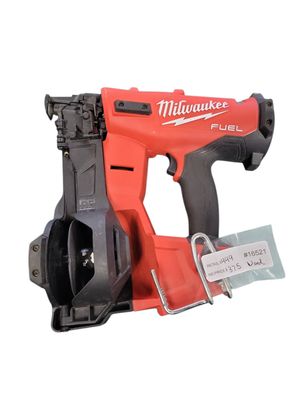 Milwaukee M18 FUEL 18-Volt Lithium-Ion Brushless Cordless Coil Roofing Nailer (Tool Only) 2909-20 .