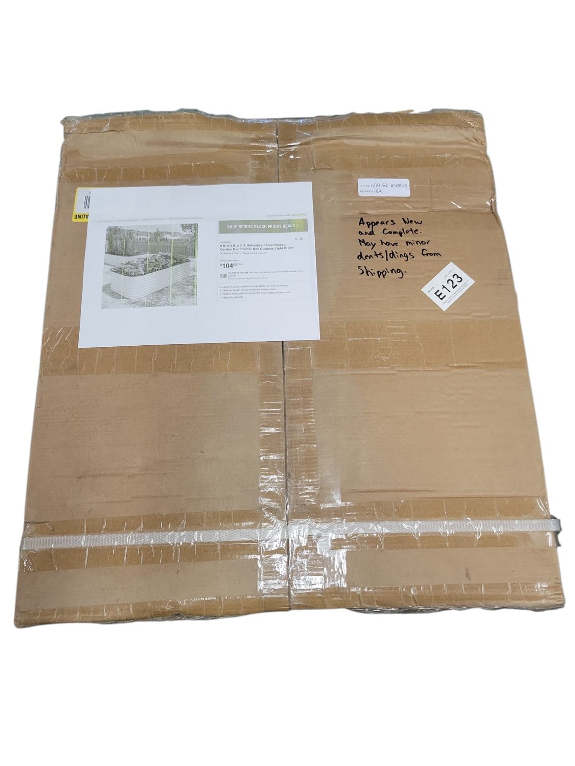 VEIKOUS 8 ft. x 4 ft. x 2 ft. Galvanized Steel Raised Garden Bed Planter Box Outdoor, Light Green PG0102-14CW-1