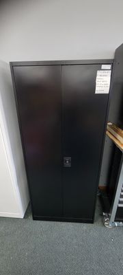 BESFUR Metal Storage Cabinet, 71" H Locking Storage Cabinet with 5 Adjustable Shelves, Metal Cabinets for Garage, Office, Home, Classroom- Black DBUSXS24415B