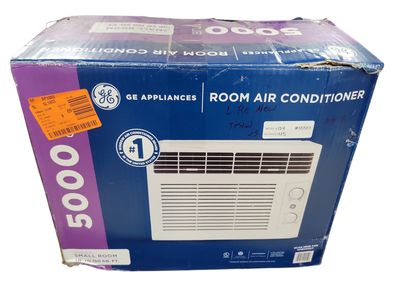 GE 5,000 BTU 115-Volt Window Air Conditioner for 150 sq. ft. Rooms in White AWCS05BWT   .