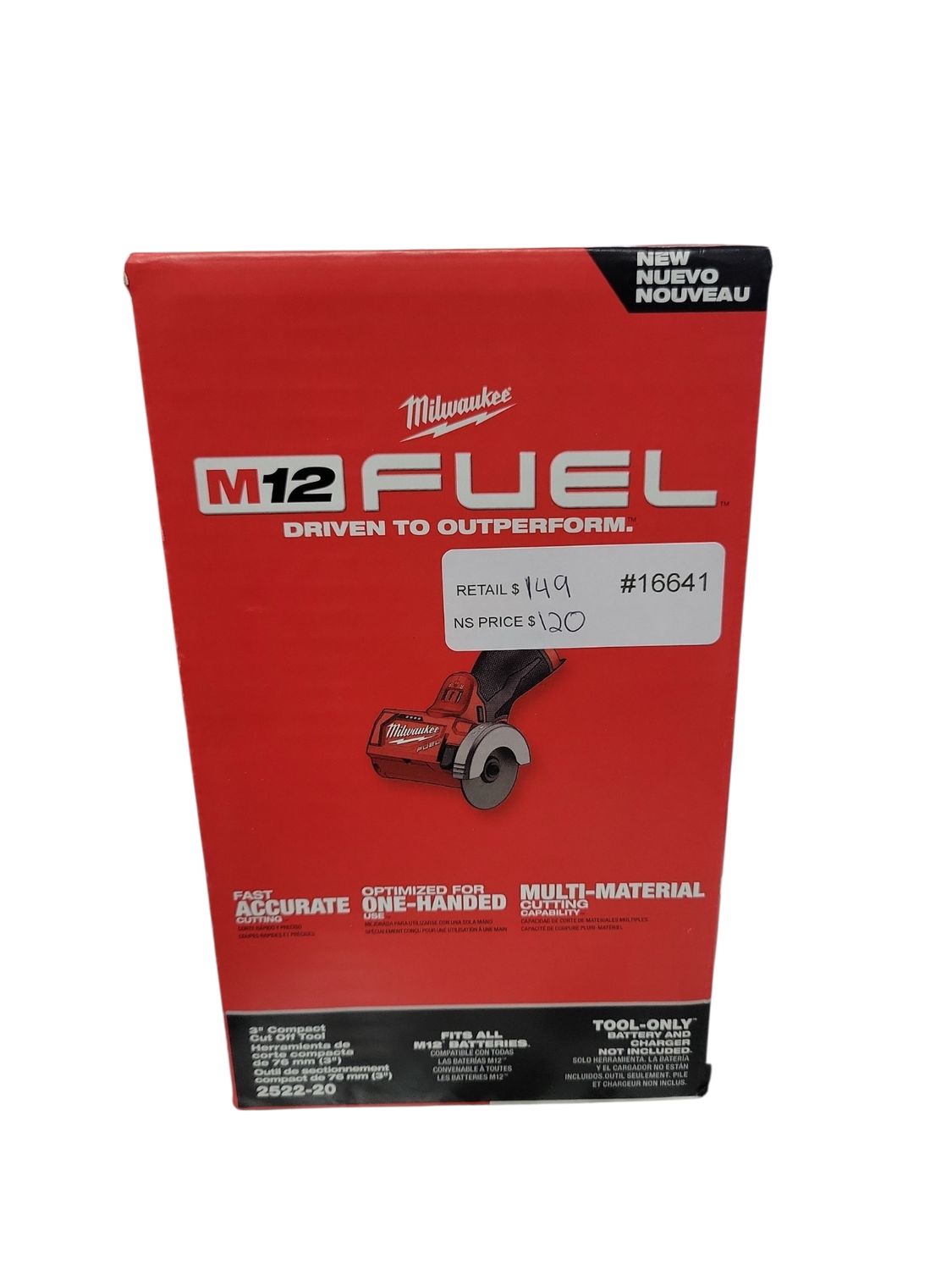 Milwaukee M12 FUEL 12V Lithium-Ion Brushless Cordless 3 in. Cut Off Saw (Tool-Only) 2522-20  .