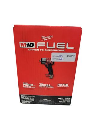 Milwaukee M18 FUEL GEN-2 18V Lithium-Ion Mid Torque Brushless Cordless 3/8 in. Impact Wrench with Friction Ring (Tool-Only) 2960-20