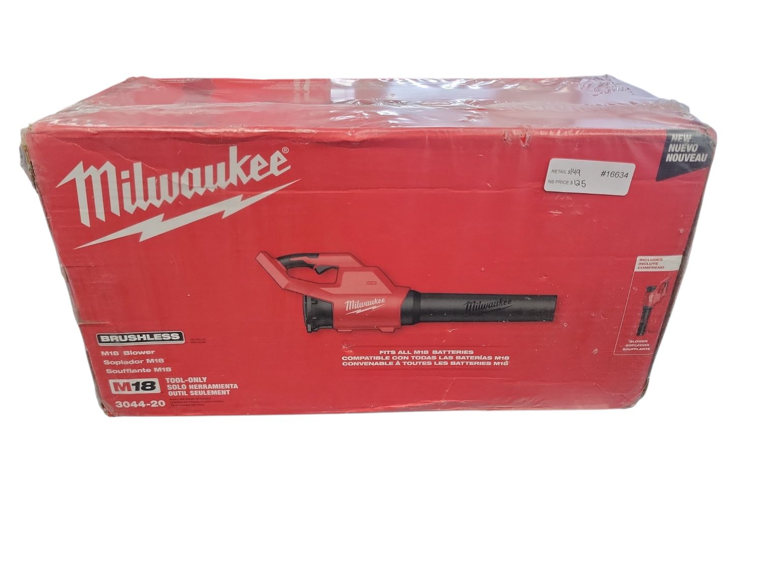 Milwaukee M18 Brushless 120 MPH 450 CFM 18V Cordless Handheld Battery Powered Leaf Blower (Tool-Only) 3044-20