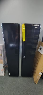 Husky Ready-to-Assemble 36.6 in. W x 72 in. H x 18.3 in. D 24 Gauge 3-Shelf Steel Freestanding Cabinet in Black G3602T-US