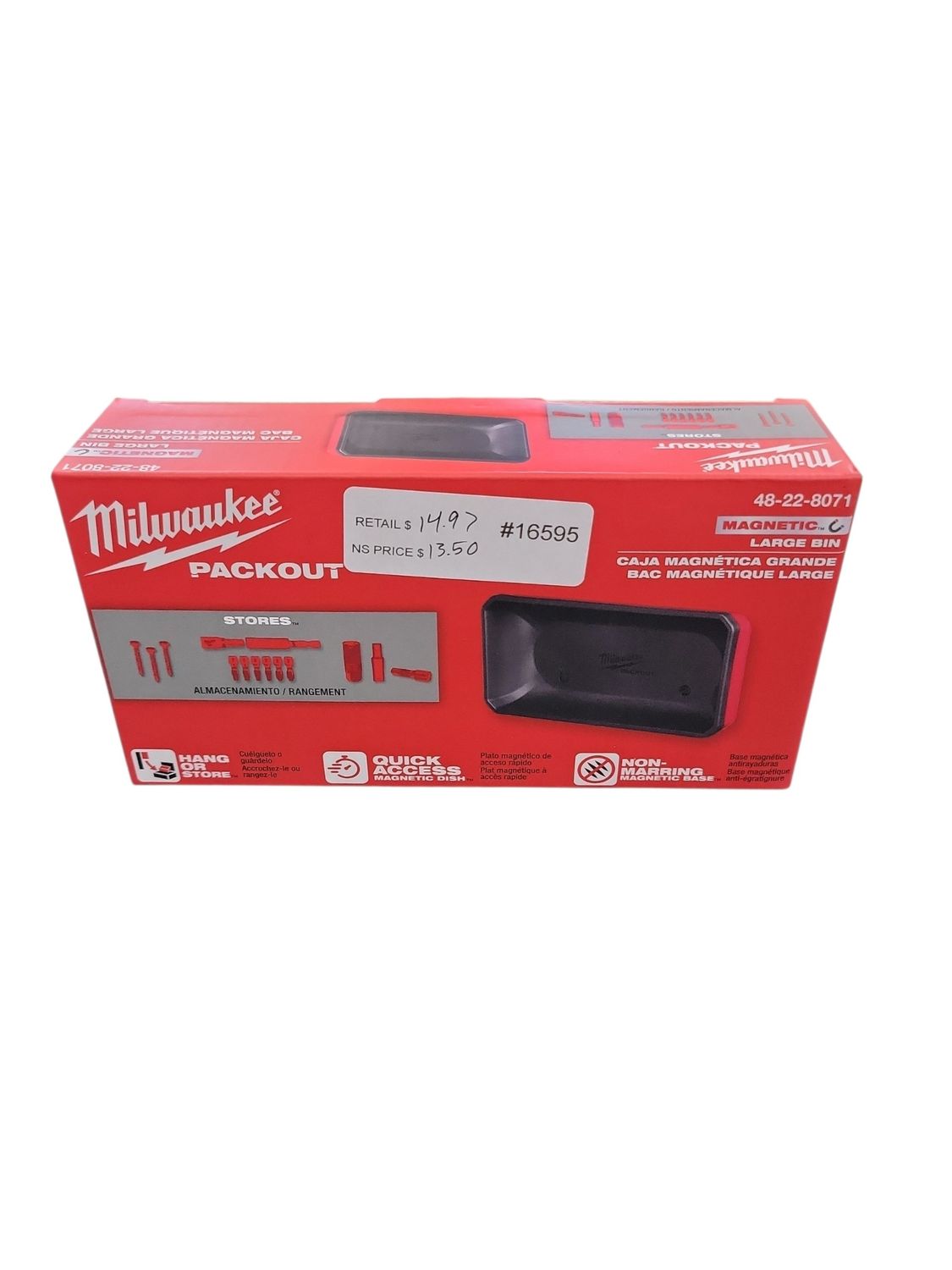 Milwaukee PACKOUT Large Magnetic Bin Tool Holder 48-22-8071