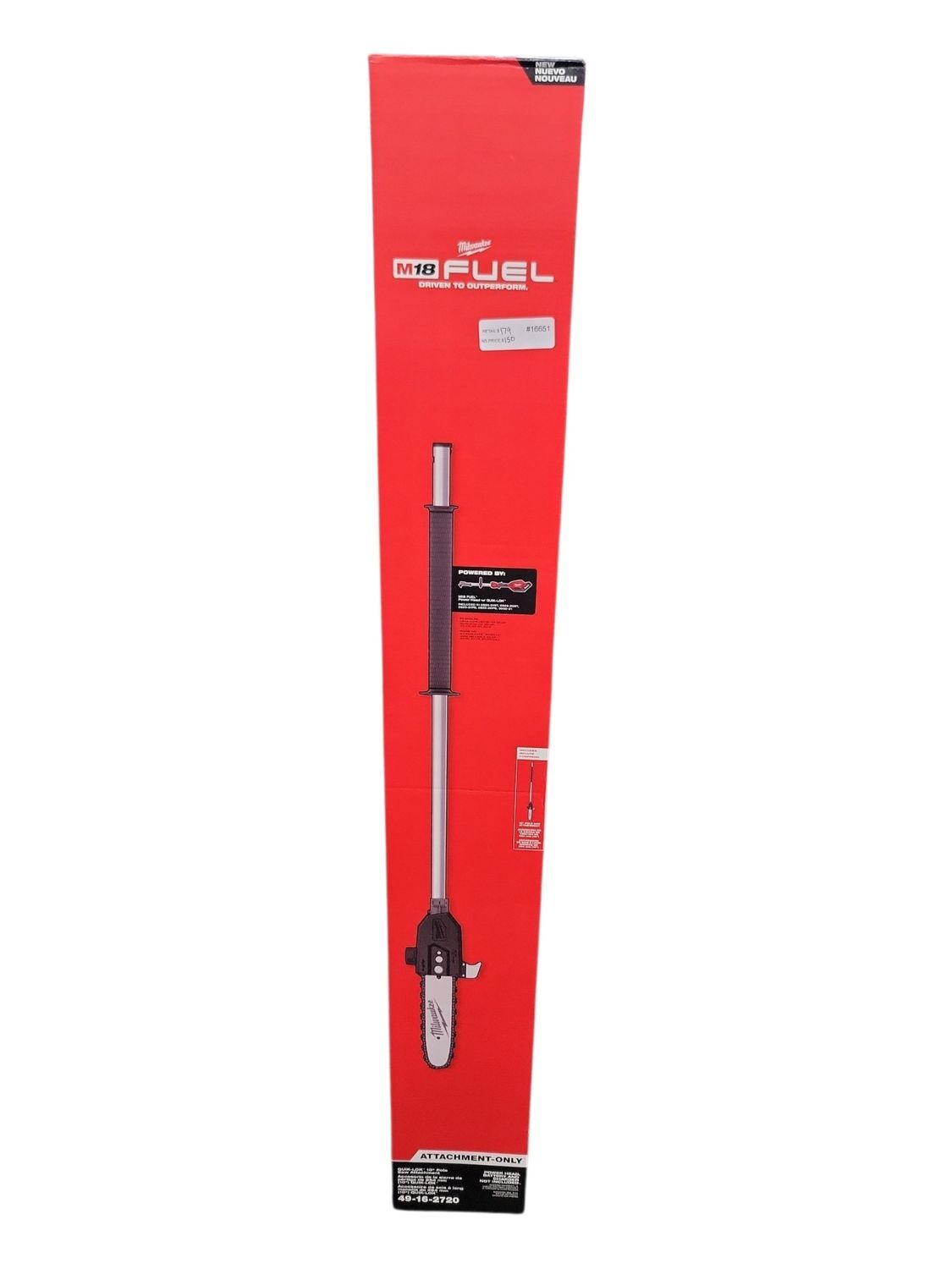 Milwaukee M18 FUEL QUIK-LOK 10 in. Pole Saw Attachment (Tool-Only) 49-16-2720 .