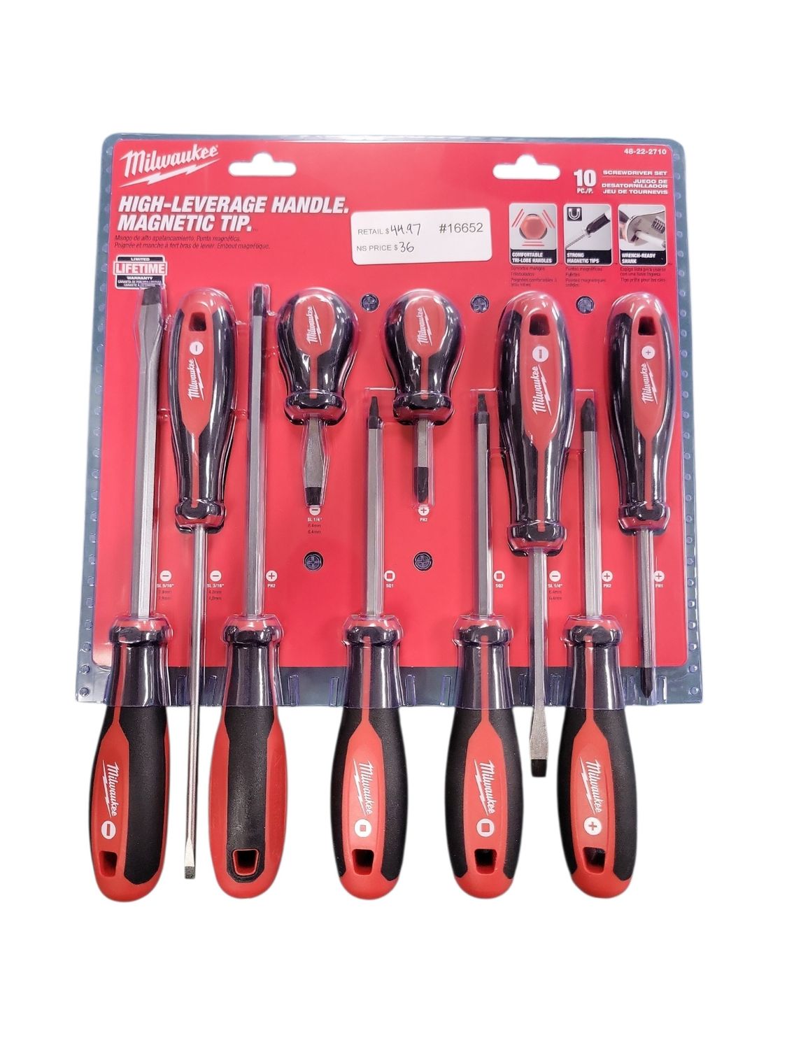 Milwaukee Combination Screwdriver Set (10-Piece) 48-22-2710