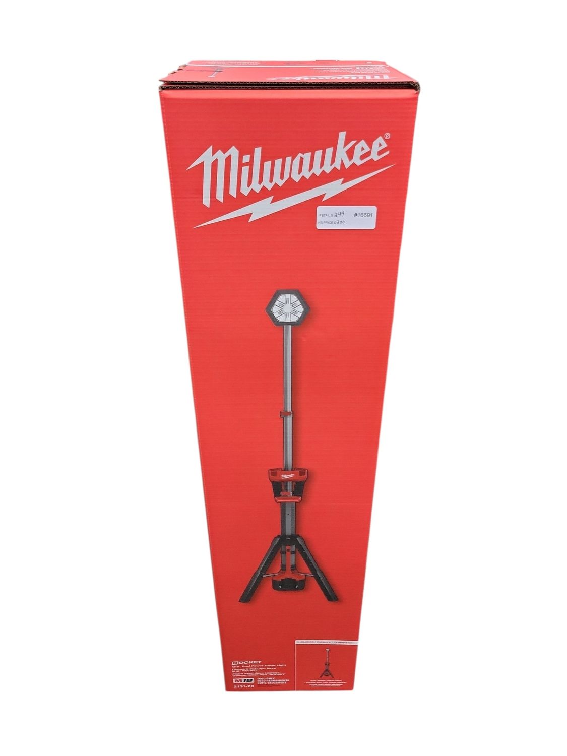 Milwaukee M18 18-Volt Lithium-Ion Cordless Rocket Dual Power Tower Light (Tool-Only) 2131-20   .