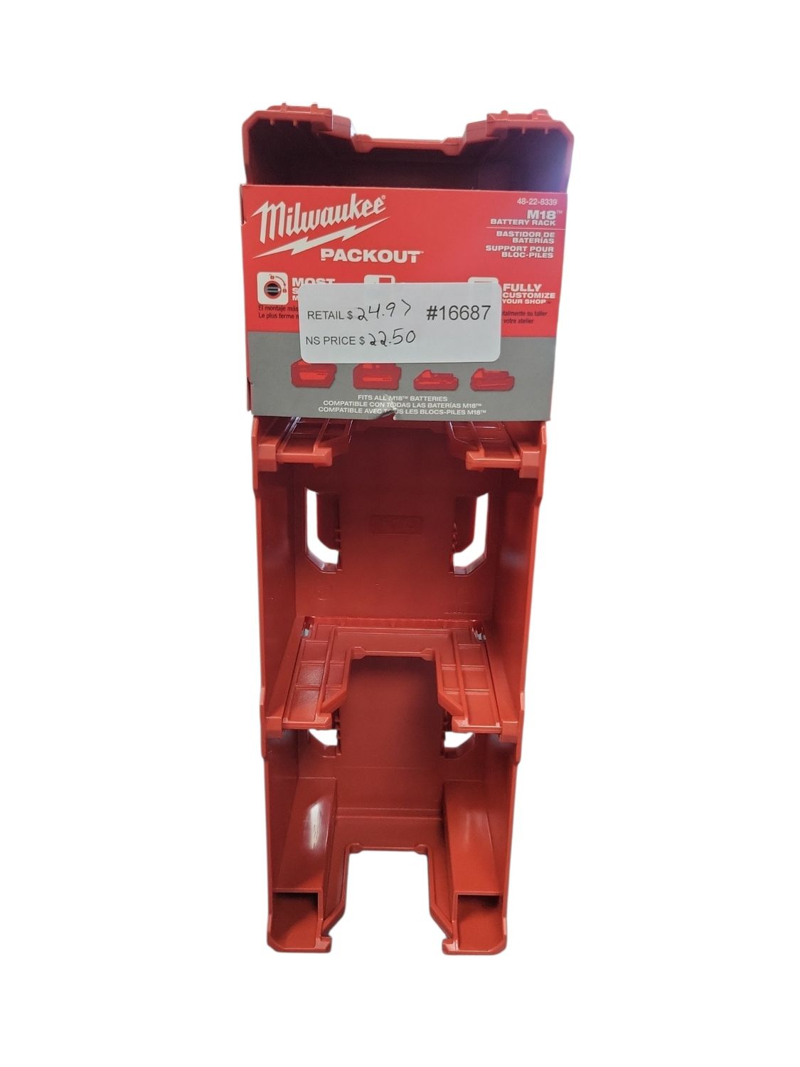 Milwaukee PACKOUT M18 Battery Rack 48-22-8339