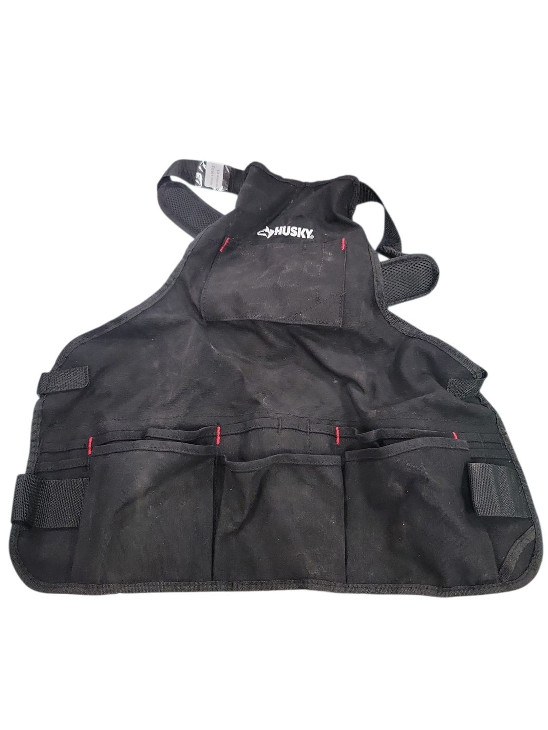 Husky 23 in. 16-Pocket Black Canvas Bib Tool Work Apron HD00122-TH ..