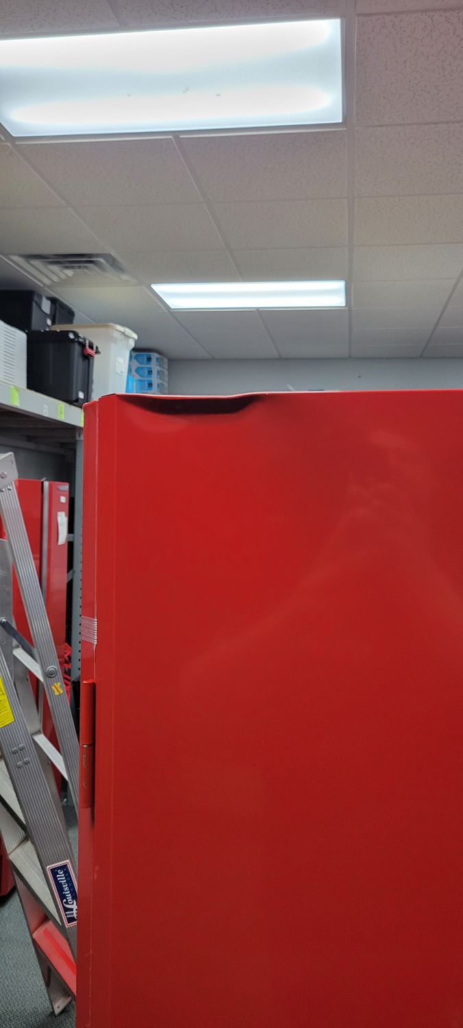 Husky Ready-to-Assemble 48 in. W x 72 in. H x 18.3 in. D 24-Gauge 3-Shelf Steel Freestanding Cabinet in Red G4802TR-US .