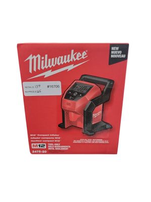 Milwaukee M12 12-Volt Lithium-Ion Cordless Electric Portable Inflator (Tool-Only) 2475-20   .