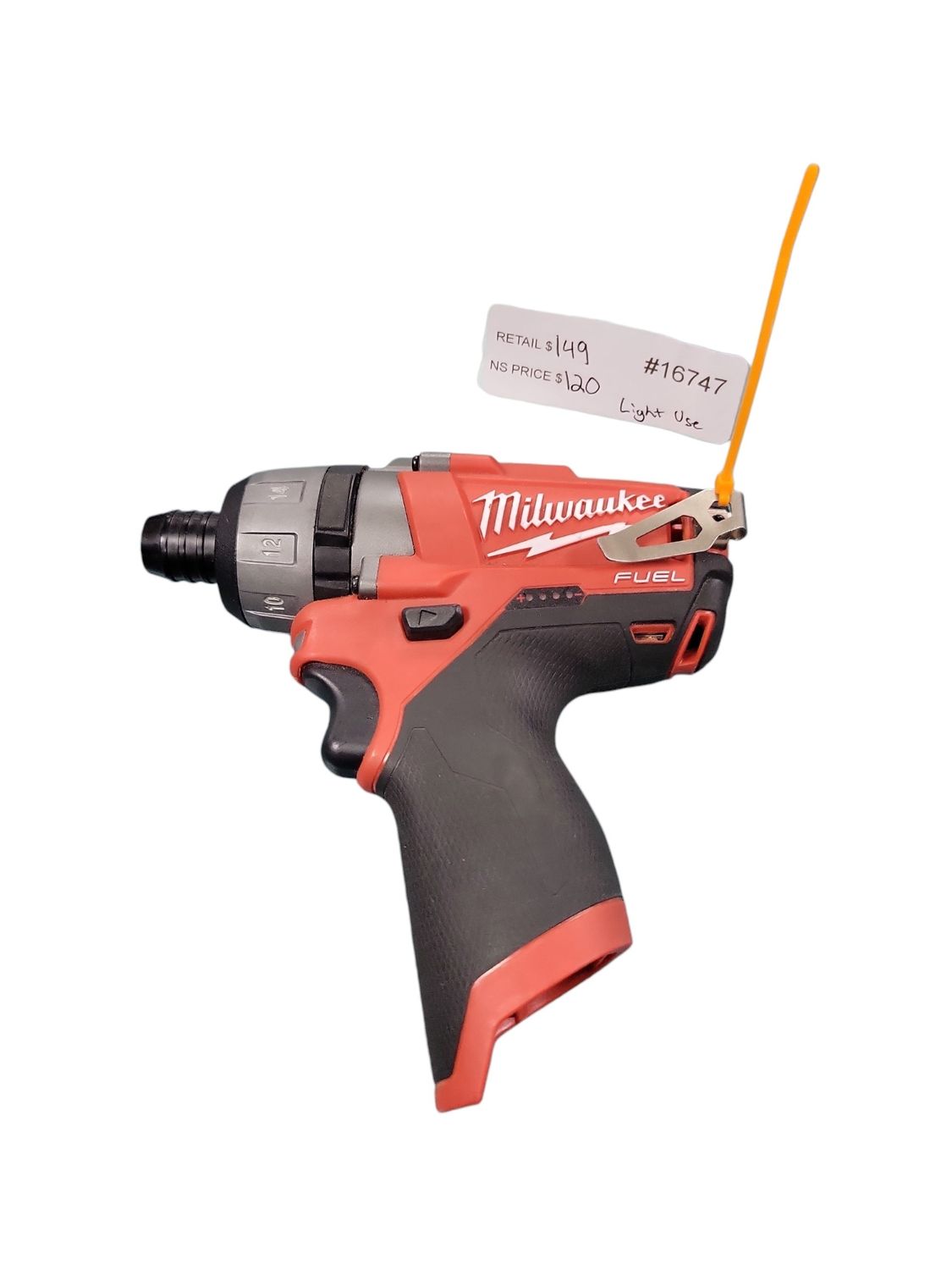 Milwaukee M12 FUEL 12V Lithium-Ion Brushless Cordless 1/4 in. Hex 2-Speed Screwdriver (Tool-Only) 2402-20 .