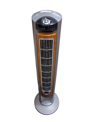 Lasko Wind Curve 42" 3-Speed Oscillating Ionizer Remote Controlled Tower, Gray/Brown, 2554